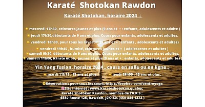 Karaté Shotokan Rawdon / Cours d’été en karaté 2023