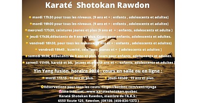 Karaté Shotokan Rawdon / Cours d’été en karaté 2023